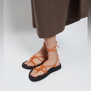 Hereu Fermada Sport Sandal in Orange, Size 38